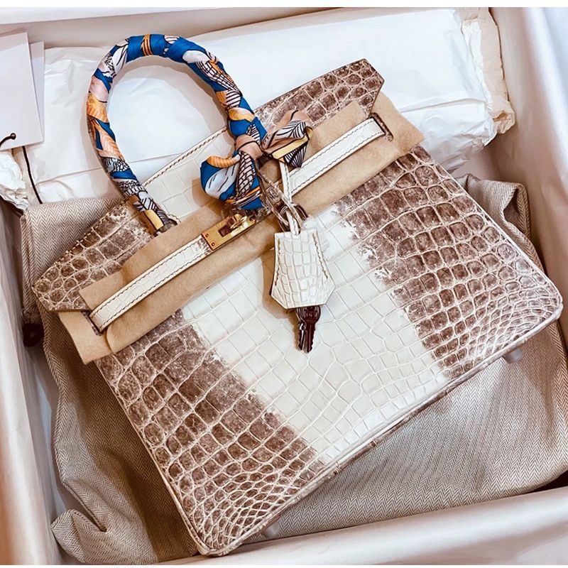 Women's Gradient Crocodile Pattern Genuine Leather Commuter Women's Handbag
