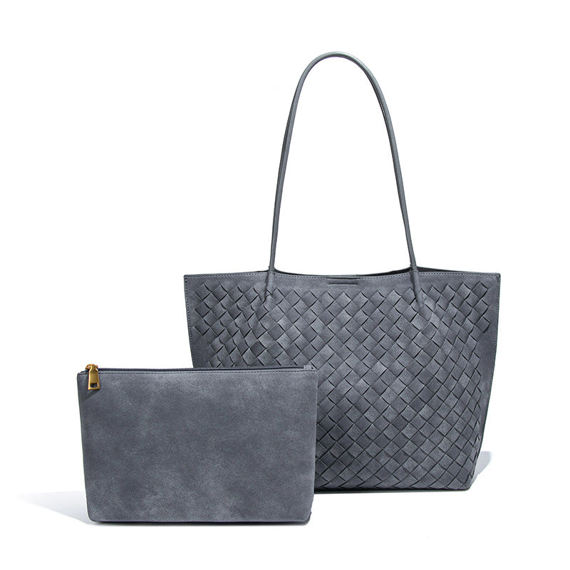 Women's Large Capacity High-grade Hand-woven Simple Underarm Tote Bag