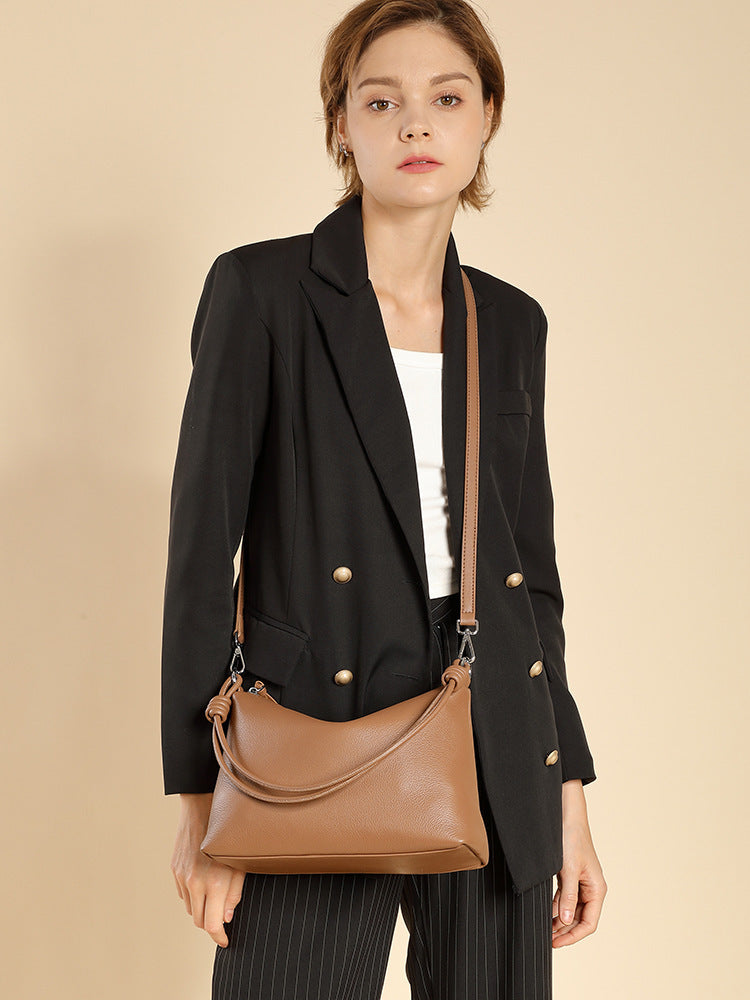 Women's Layer Cowhide Underarm For Simple Commute Large Women's Shoulder Bag