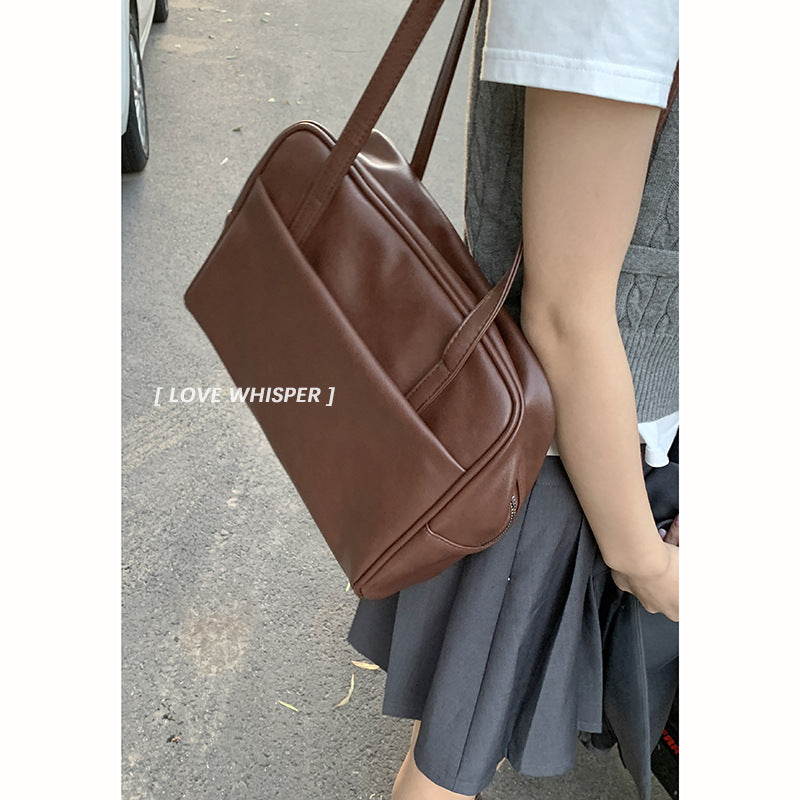Women's Cloth Retro Minority Large Capacity Autumn Underarm Bag