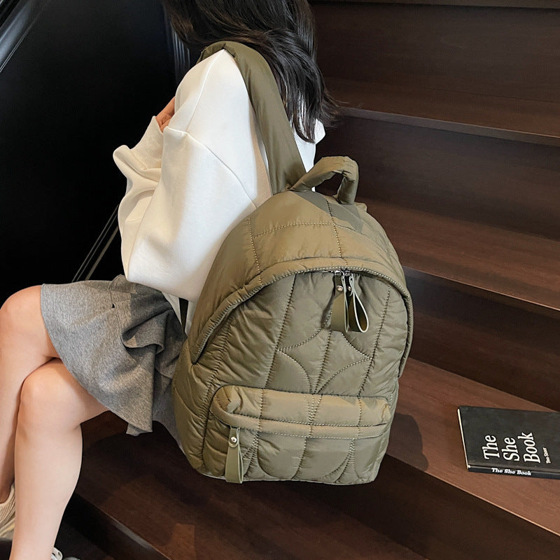 Women's Embroidery Thread Cotton Filling Commute Leisure Backpacks