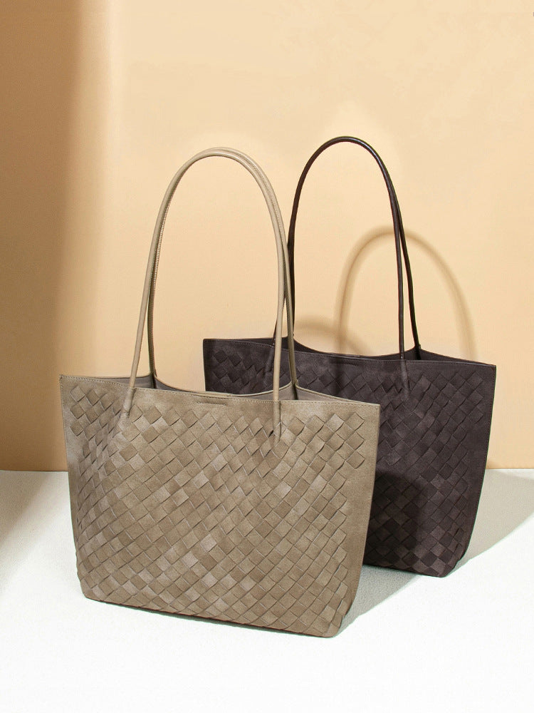Women's Large Capacity High-grade Hand-woven Simple Underarm Tote Bag