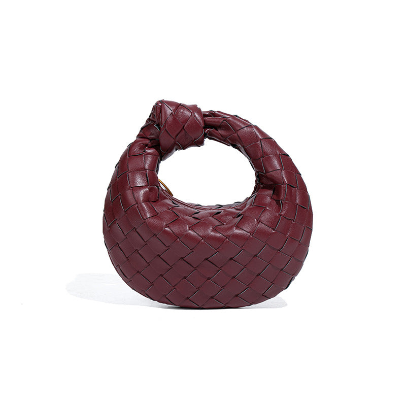 Fashion Woven Croissant Mini Knotted Versatile Exquisite Hand Carrying Dumpling Women's Handbag