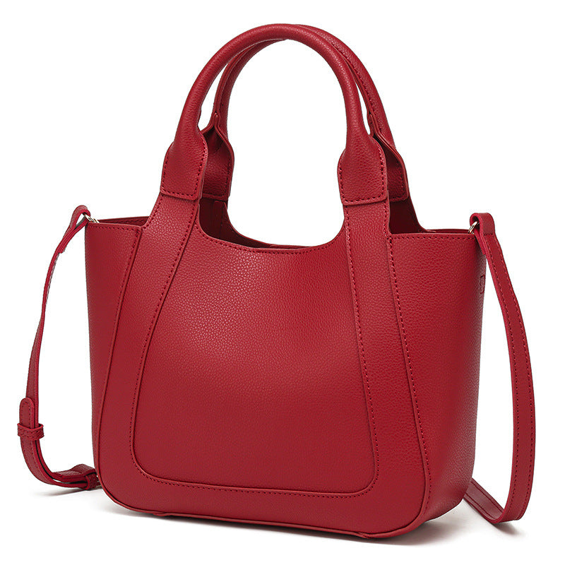 Women's Western Style Hand Holding Fashion Simple Bucket Bag