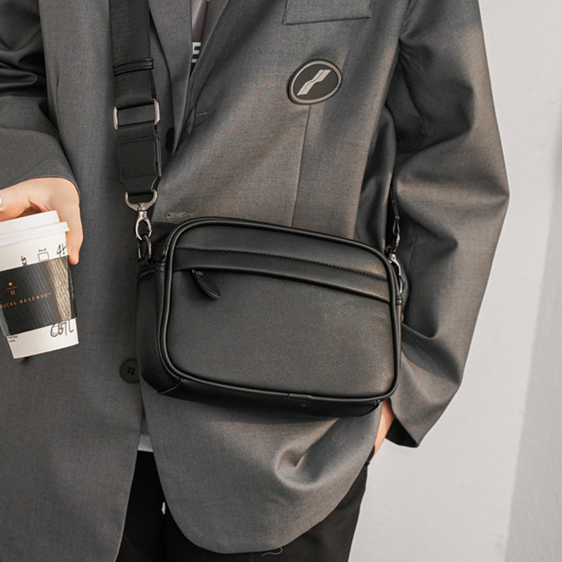 Men's Fashion Korean Brown Crazy Horse Leather Men's Bags