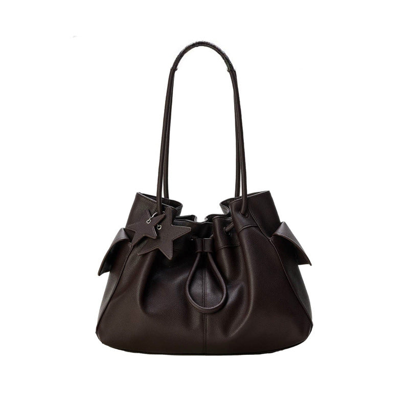 Women's Large Capacity Hand-held Niche High Sense Beam Tote Bag