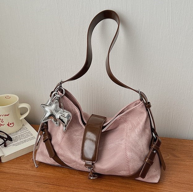 Sense Niche Stitching Western Style Large Tote Bags