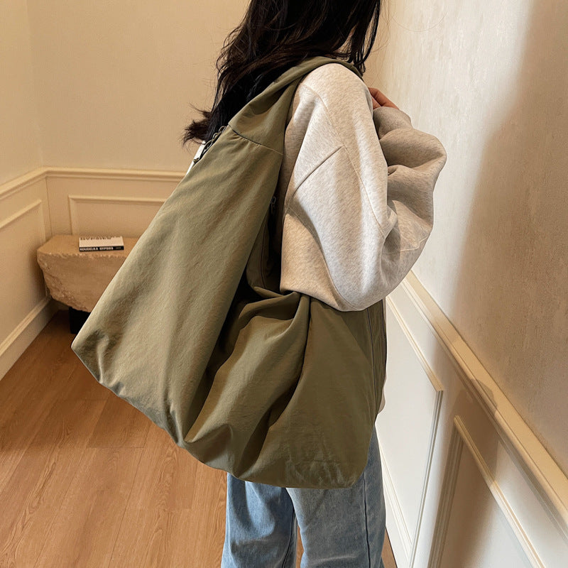Women's Canvas For Trendy Versatile Large Capacity Underarm Women's Shoulder Bag