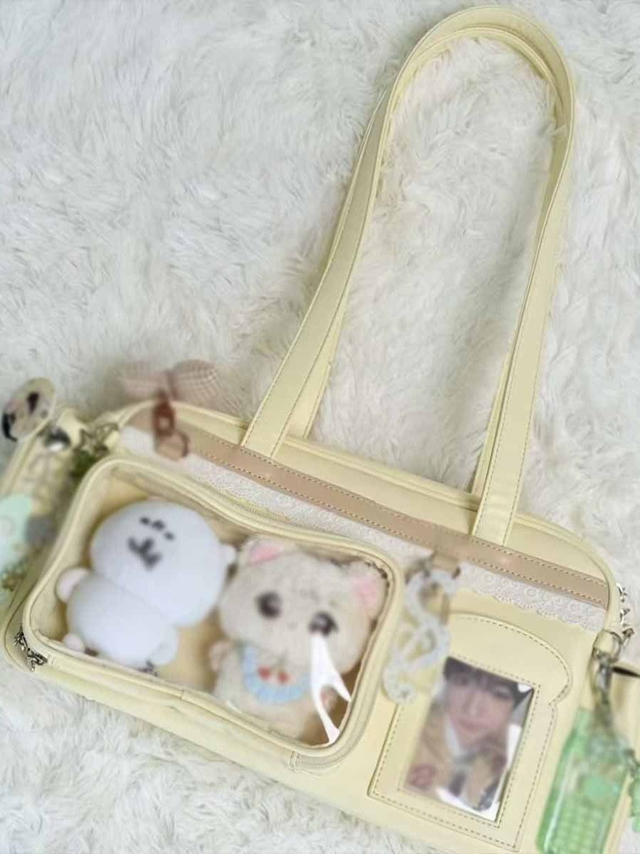 Doll Transparent Commuter Large Capacity Boston Tote Bag