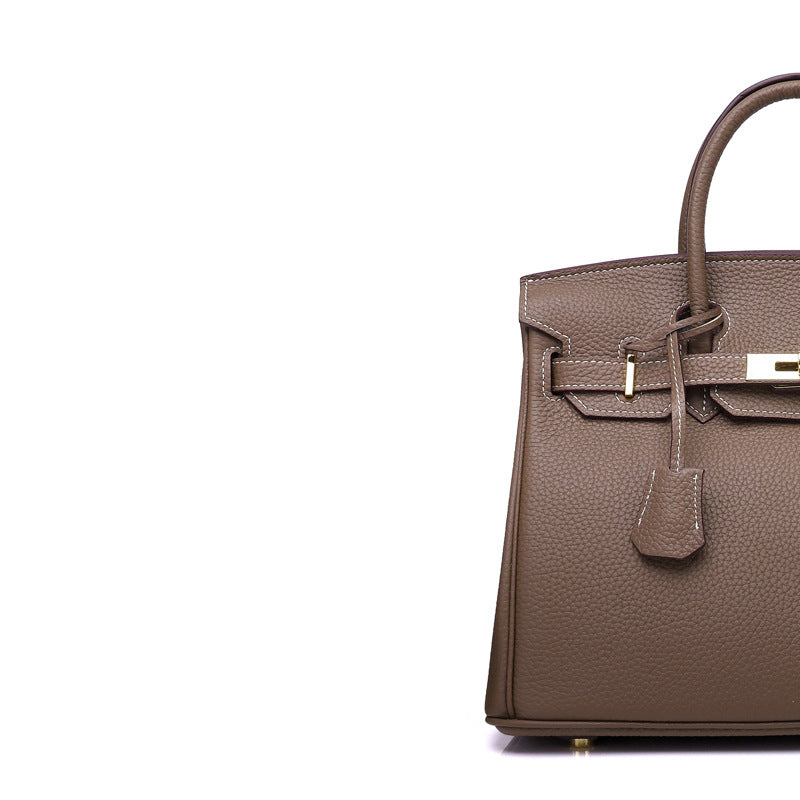 Women's First Layer Cowhide Texture Fashionable Korean Style Genuine Bags