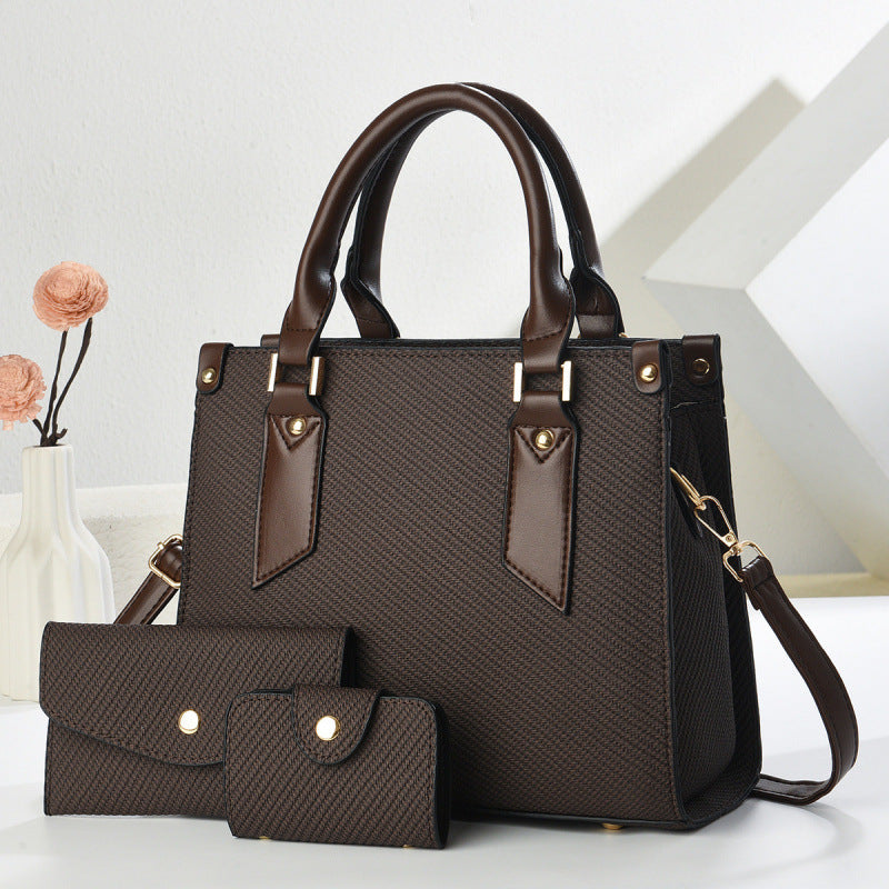 Classy Beautiful Women's Three-piece Big Fashion Women's Shoulder Bag
