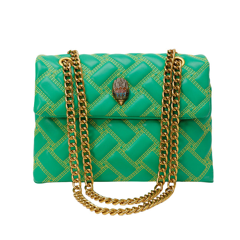 Cool Contrast Color Embroidery Thread Eagle Head Bags