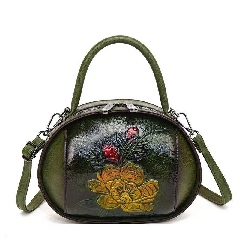Women's Retro Style Chinese Ethnic Mother Oval Bags