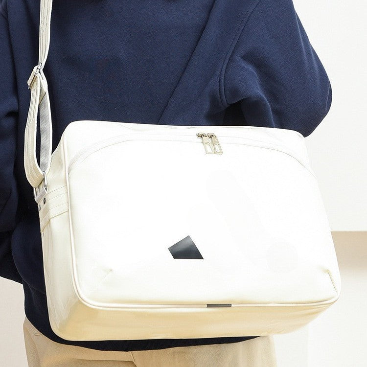 Women's Glossy Solid Color Simple Commute Leisure Backpack