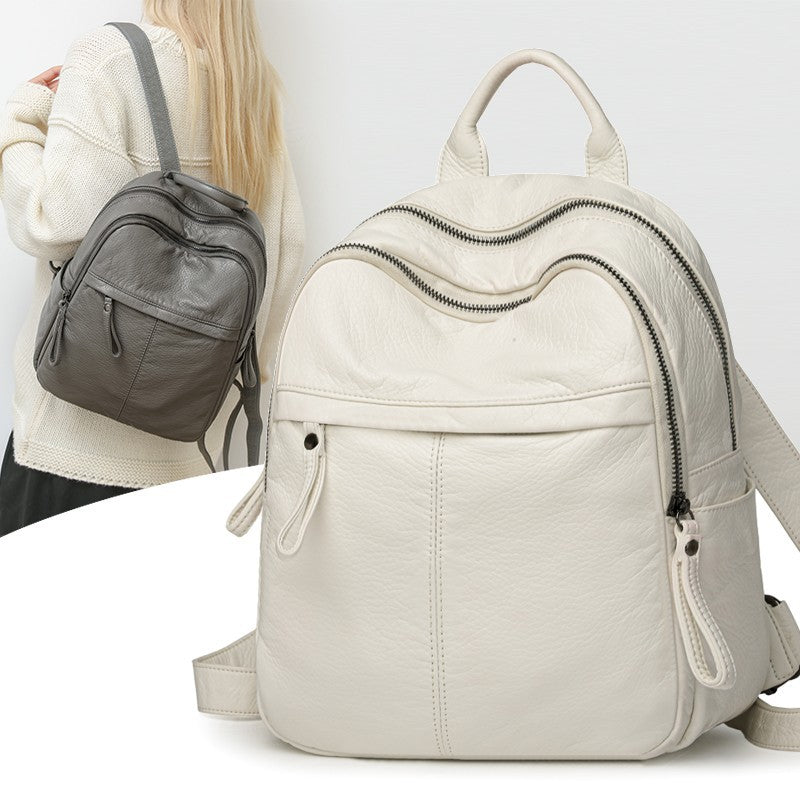 Women's Washed Leather Leisure Mini Fashion Large Bags