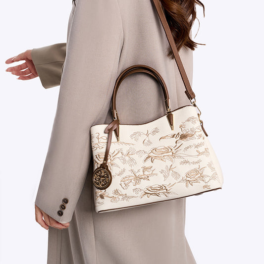 Women's Advanced Texture Chinese Style Large Capacity Shoulder Bags