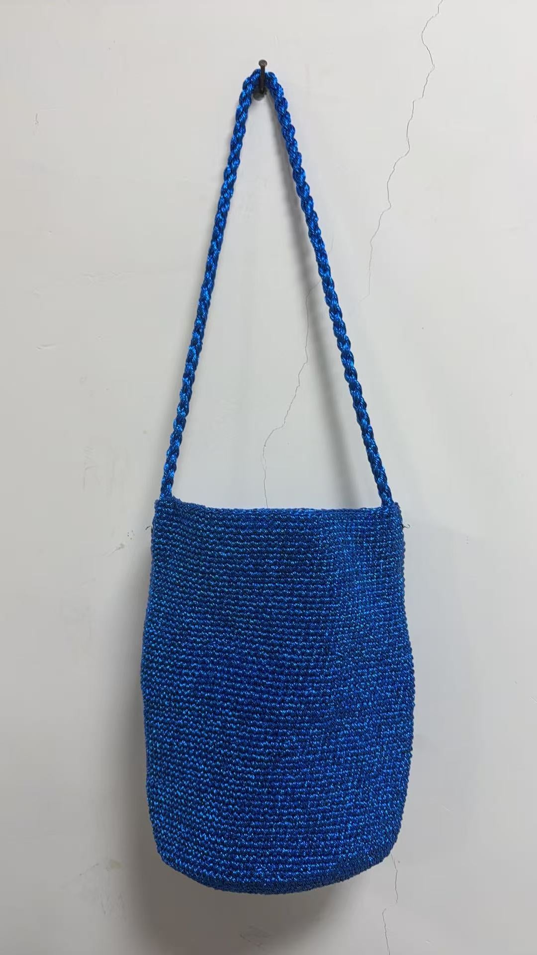 Design Woven Simple Sier Handmade Weaving Women's Messenger Bag