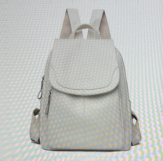 Women's Korean Style Fashionable Sheepskin Pattern Colorful Simple Backpacks