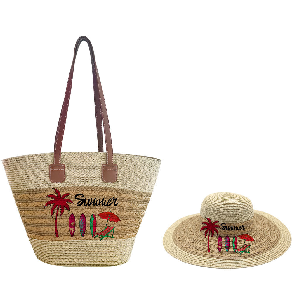Set Seaside Vacation Portable Beach Printing Bags