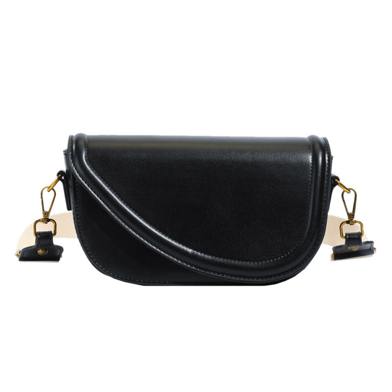 Women's Brown Early Autumn Fashion Korean Simple Saddle Women's Shoulder Bag