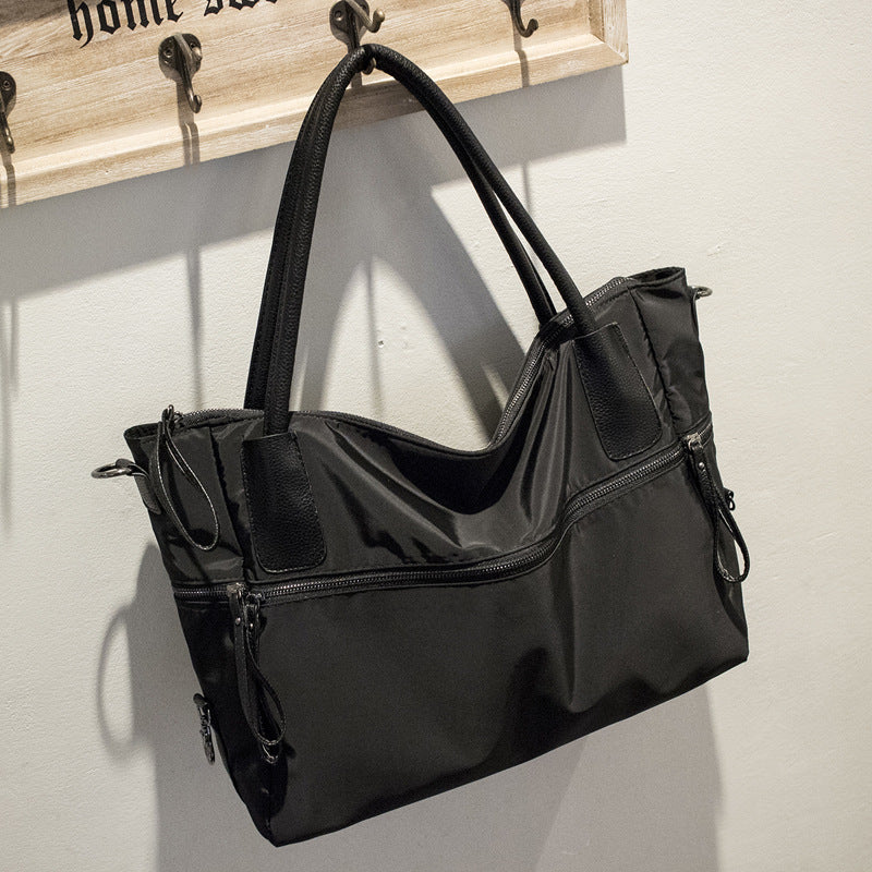 Trendy Unisex Summer Commute Solid Color Oxford Tote Bag