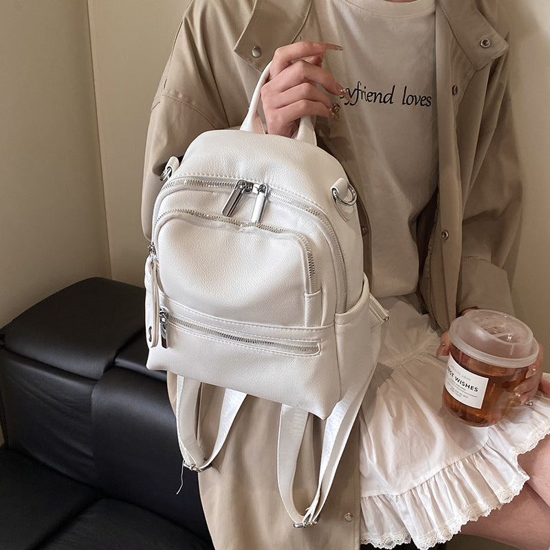 Fashion Feeling Large Capacity Soft Solid Women's Backpack