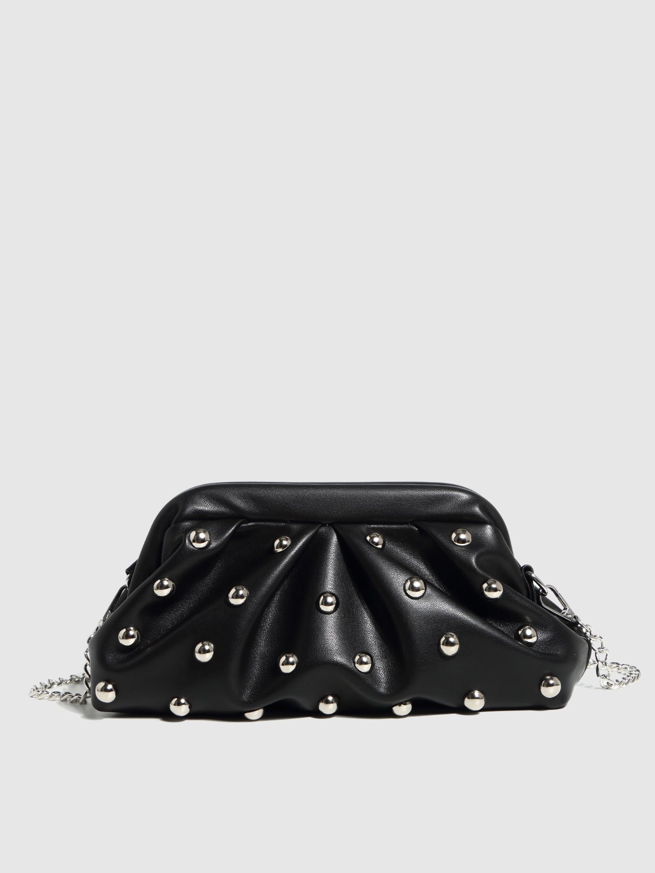 Women's Trendy Clip Mushroom Nail Chain Clutch Women's Shoulder Bag