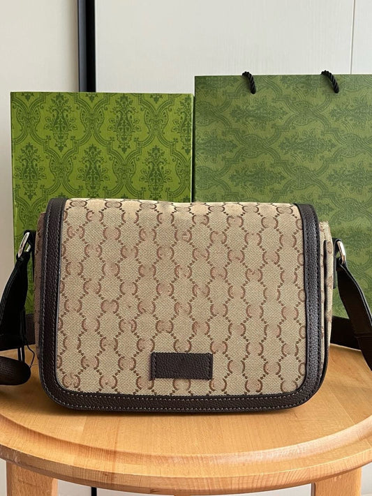 Women's & Men's Classic Double Presbyopic Canvas Men's Messenger Bag