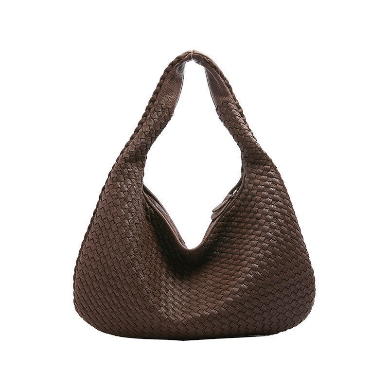 Women's French Style Woven Elegant Underarm Niche Tote Bags