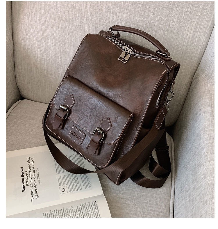 Women's Fashionable Retro British Simple Versatile College Women's Backpack