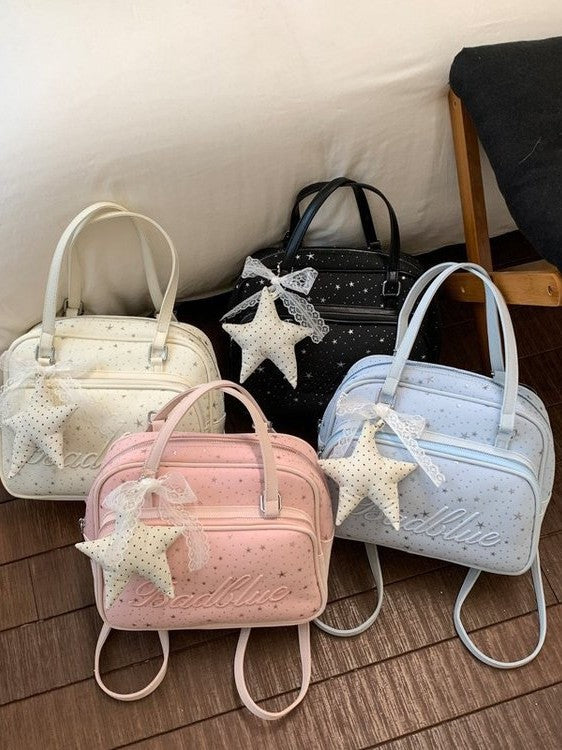 Women's Korean Exquisite Solid Color Design Cute Large Leisure Backpack