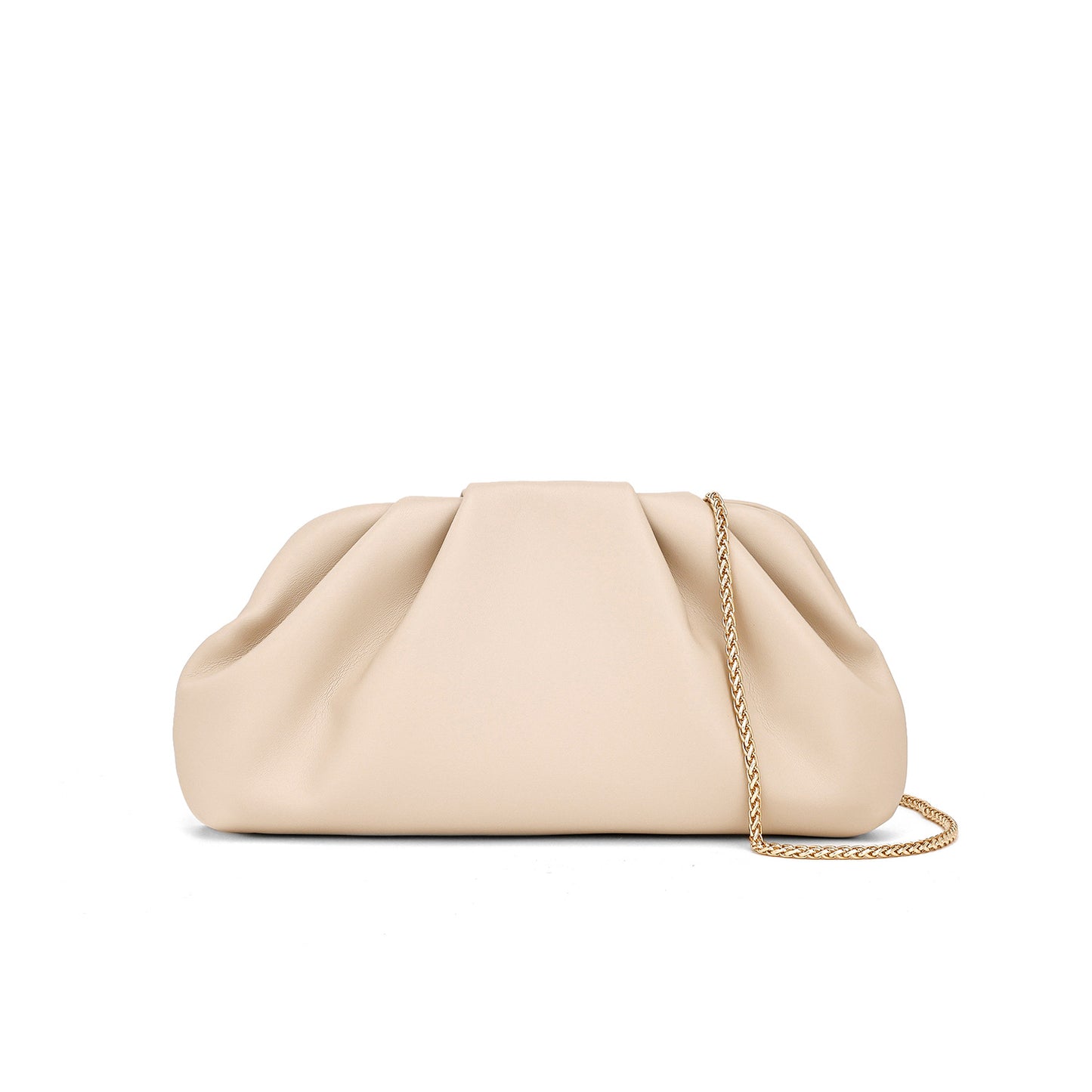 Women's Pleated Cloud For Trendy Fashionable Golden Women's Handbag