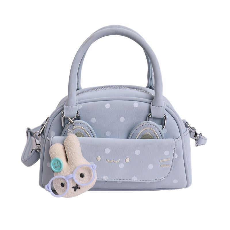 Women's Style Cute Cat Design Fashion Exquisite Polka Leisure Backpack