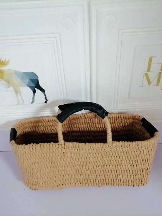 String Storage Basket Portable Picnic Fruit Style Retro Women's Handbag