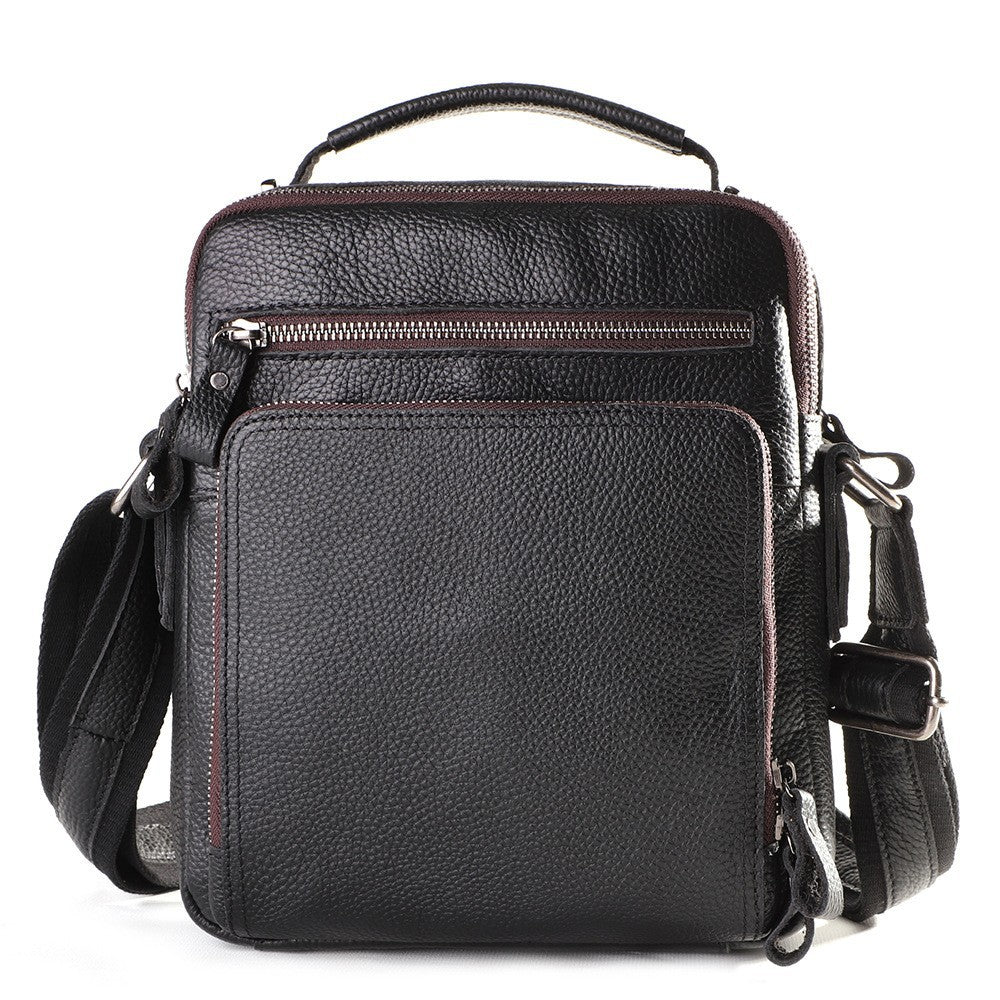 Men's Leather Retro Cowhide Large Capacity Multifunctional Men's Messenger Bag