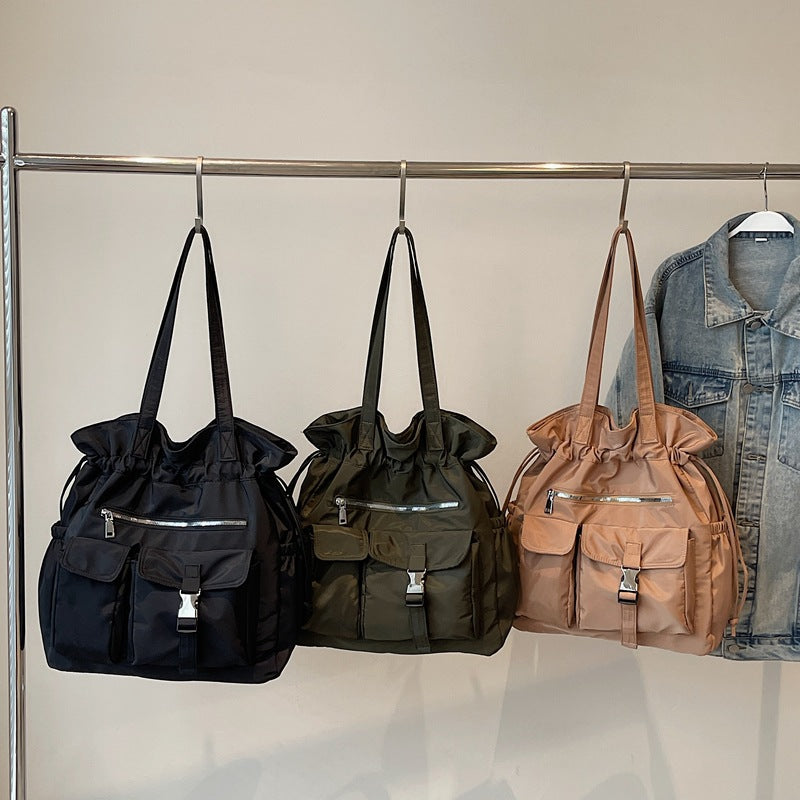 Women's Large Capacity Drawstring Simple Multifunctional Storage Practical Backpacks