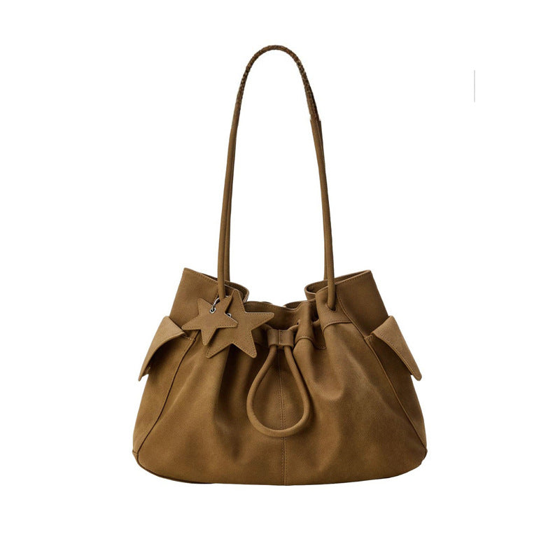 Women's Large Capacity Hand-held Niche High Sense Beam Tote Bag