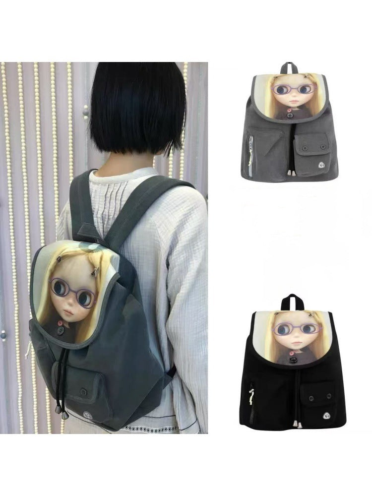 Gothic Style Large Capacity Niche Cartoon Women's Backpack