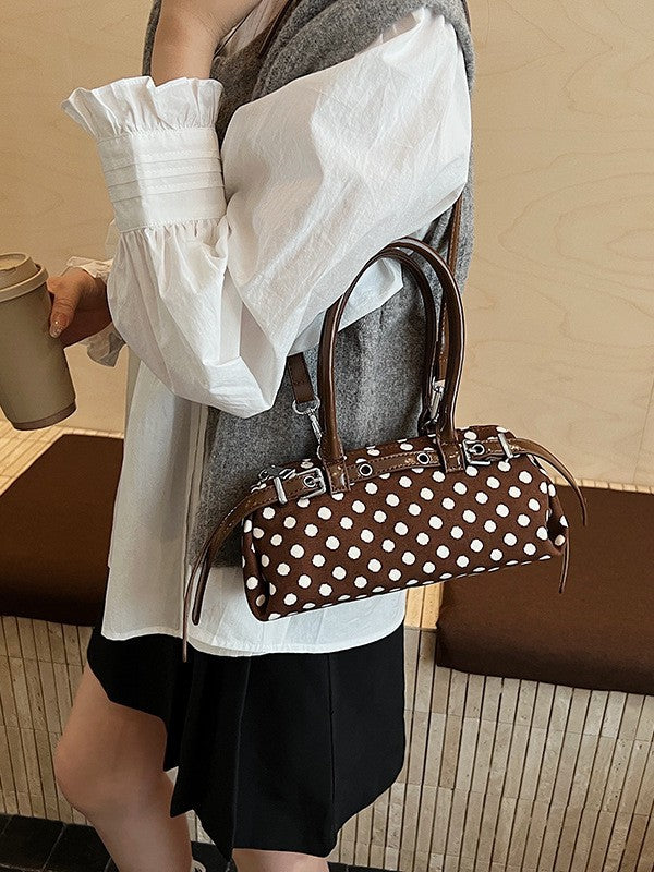 Women's Niche Polka Dot Top Handled Pillow Large Capacity Women's Shoulder Bag