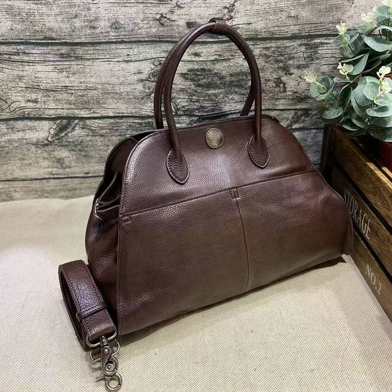 White Lily Dong Minimalist Large Capacity Totes Commuter Top Layer Handbags