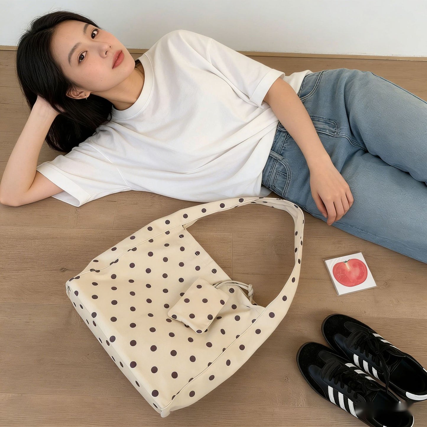 Polka Dot Female Style Commuter Korean Fashion Shoulder Bags