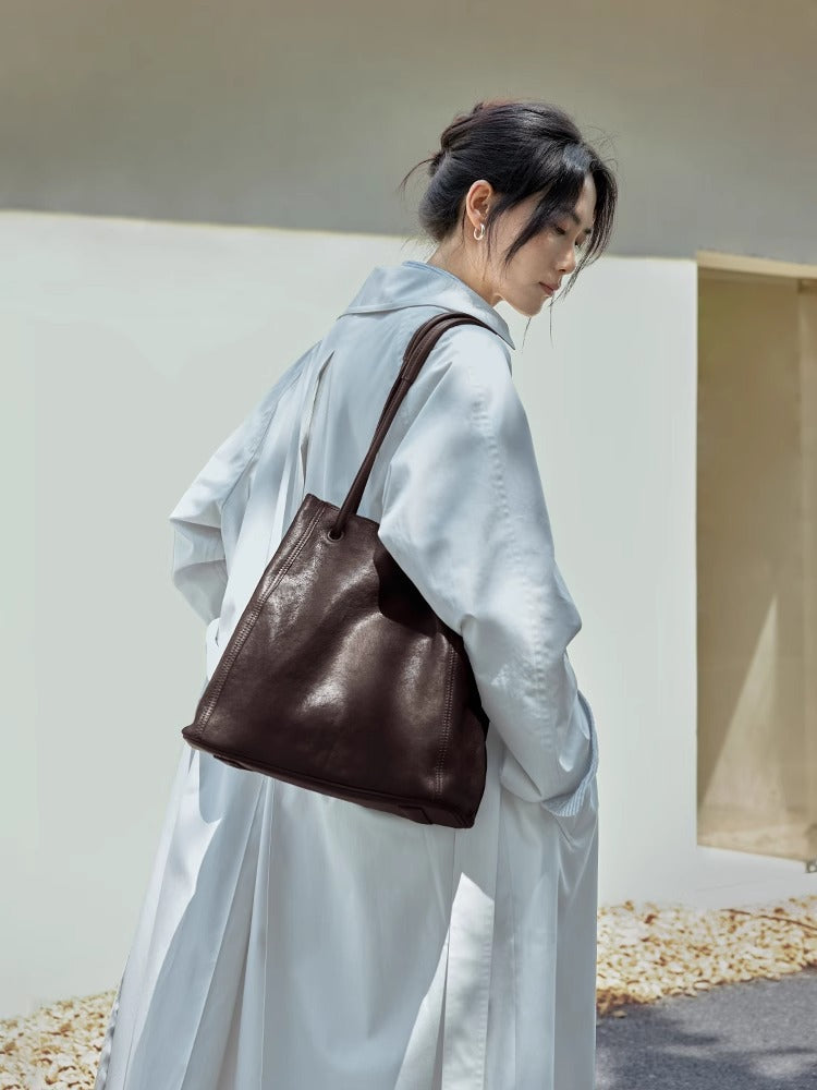 Lazy Commuter High-grade Genuine Leather Large Bags