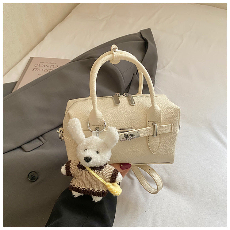 Women's Niche Solid Color Lychee Pattern Pillow Women's Handbag