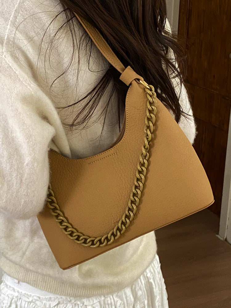 Women's Popular Fashion Minority Design Chain Underarm Cross Bags