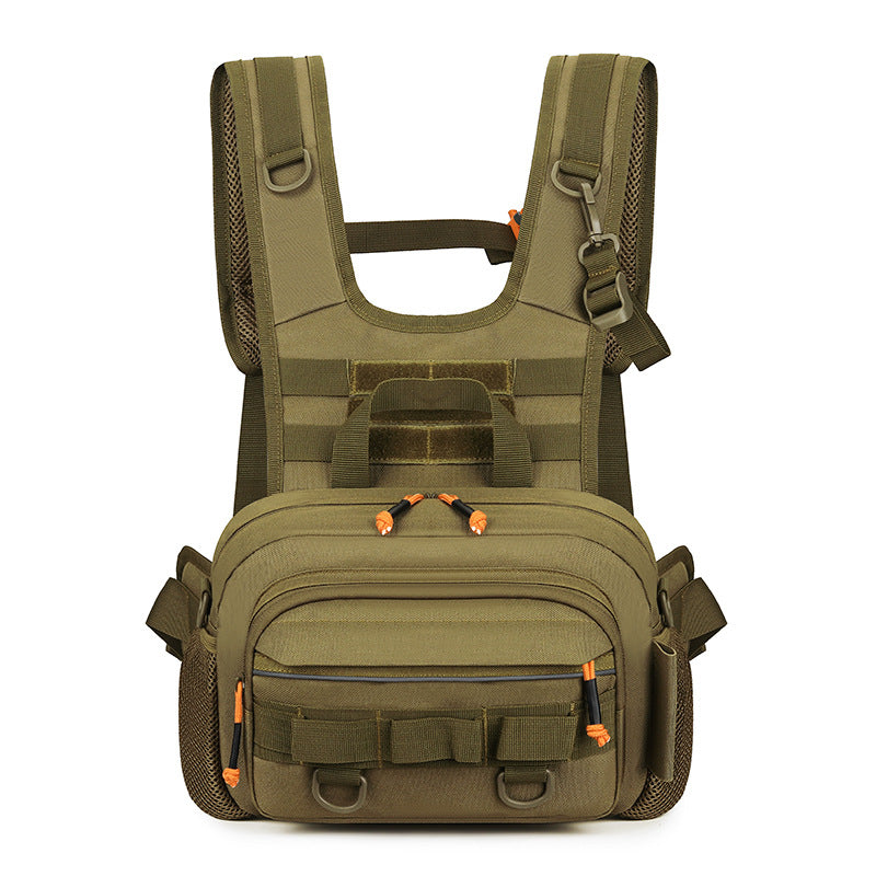Lure Camouflaged Male Motorcycle Riding Vest Sports Backpack