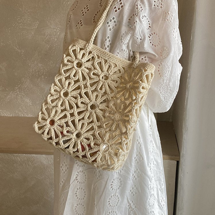 Women's Woven Summer Seaside Beach Large Capacity Shoulder Bags