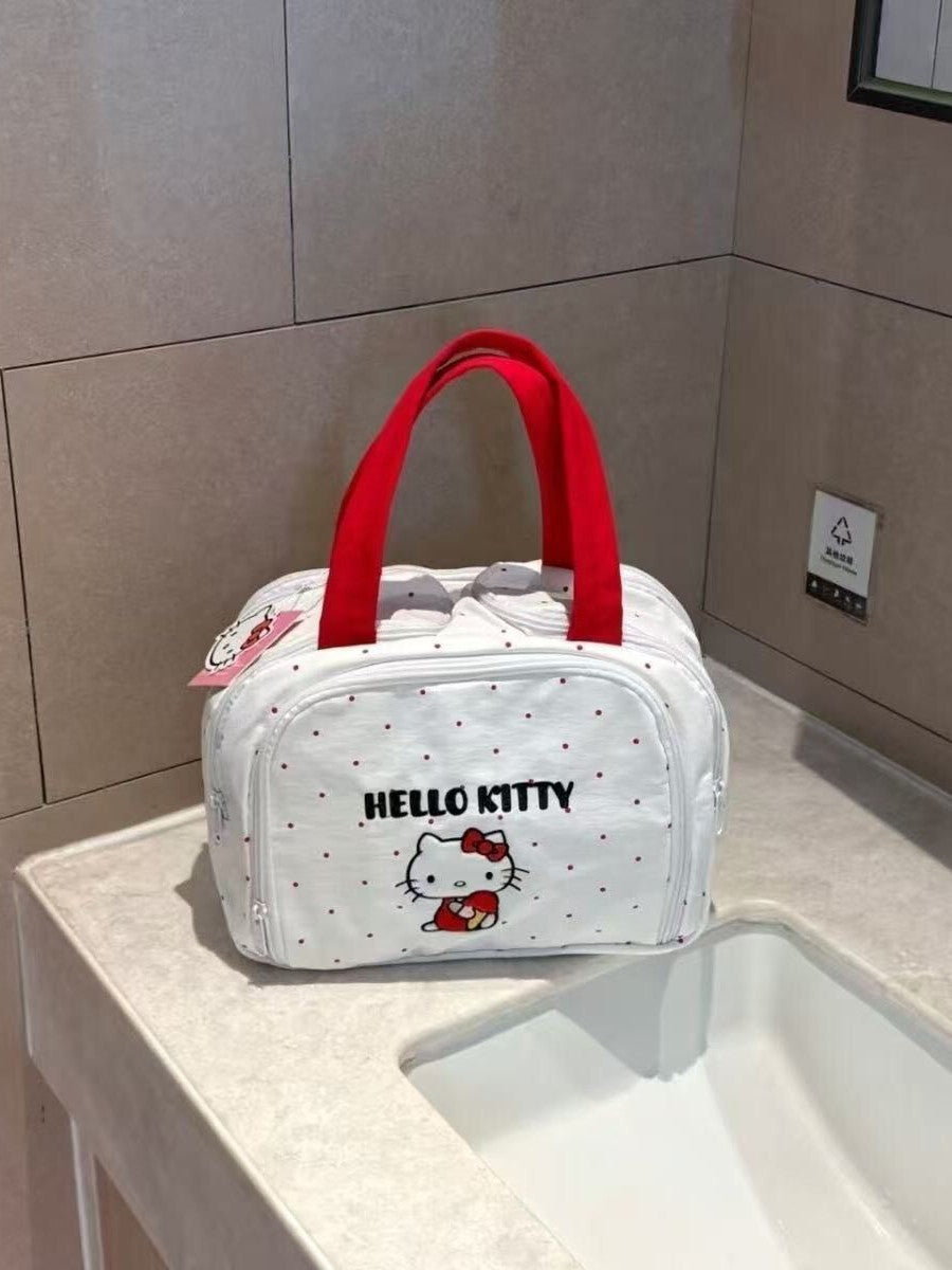 Cute Female Cartoon Fresh Contrast Color Makeup Bag