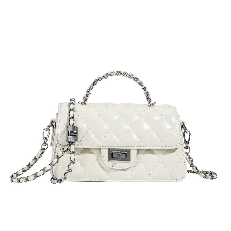 Trendy Classic Style Chain Advanced Texture Diamond Pattern Women's Shoulder Bag