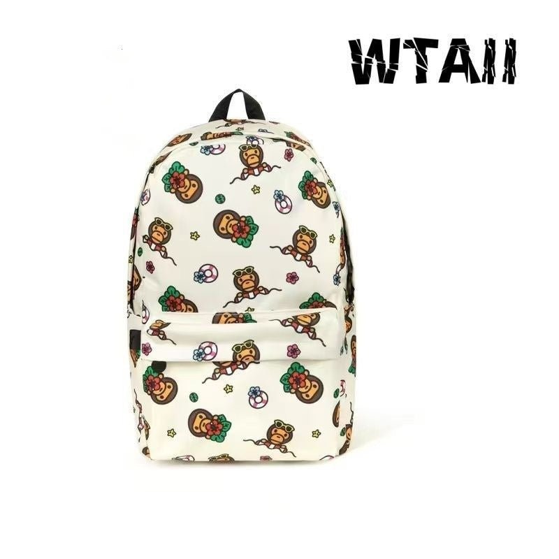 Printed Cartoon Cute Large Capacity Little Women's Backpack