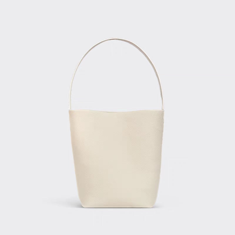 High-grade Niche First Layer Cowhide Large Capacity Female Bucket Bag